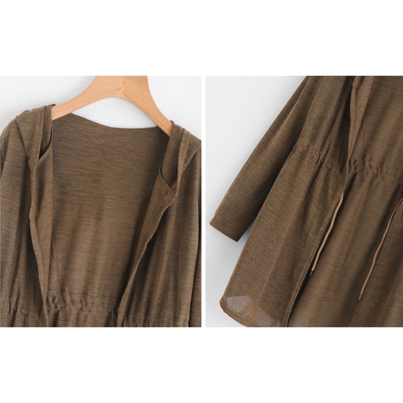 ❤️ 3 for $15 ❤️ Green Hooded Cardigan - Picture 3 of 7